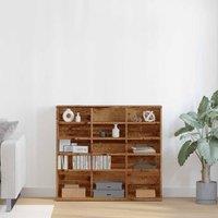 Berkfield Home Sturdy CD Cabinet Old Wood 100x23x89.5 cm Engineered Wood in Brown