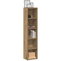 Berkfield Home Modern CD Cabinets 2 pcs Artisan Oak 21x16x93.5 cm Engineered Wood in Brown