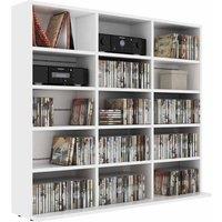 Berkfield Home Decorative CD Cabinet White 102x23x89.5 cm Engineered Wood