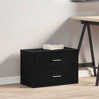 Berkfield Home Durable Cabinet with 2 Drawers Black Oak 60x31x40 cm Engineered Wood | Size: 60 x 31 x 40 cm