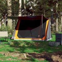 Berkfield Home Modern Camping Tent 2-Person Grey & Orange Waterproof