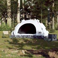 Berkfield Home White Camping Tent 3-Person White Blackout Fabric Quick Release