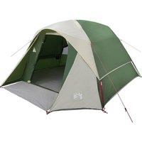 Berkfield Home Modern Camping Tent Cabin 4-Person Green Waterproof