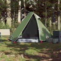 Berkfield Home Modern Camping Tent Dome 2-Person Green Waterproof