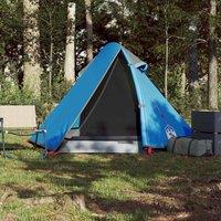 Berkfield Home Modern Camping Tent Dome 2-Person Blue Waterproof