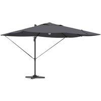 Berkfield Home Modern Cantilever Umbrella - Anthracite Anthracite Polyester Large in Dark Grey