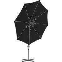 Berkfield Home Elegant Cantilever Umbrella with Steel Pole Black 300 cm