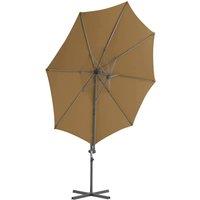 Berkfield Home Elegant Cantilever Umbrella with Steel Pole Taupe 300 cm
