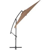 Berkfield Home Elegant Cantilever Umbrella with Aluminium Pole 300 cm Taupe in Beige