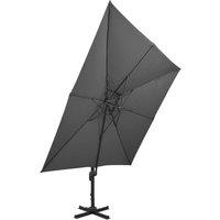 Berkfield Home Durable Cantilever Umbrella with Double Top 300x300 cm Anthracite in Dark Grey
