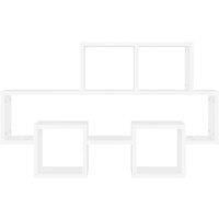 Berkfield Home Decorative Car-shaped Wall Shelf White 82x15x51 cm Engineered Wood | Size: 82 x 15 x 51 cm