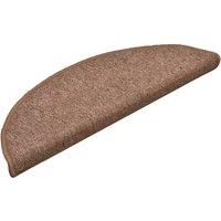 Berkfield Home Comfortable Carpet Stair Treads 15 pcs Brown 56x17x3 cm | Size: Medium