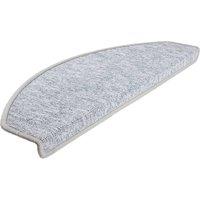 Berkfield Home Decorative Carpet Stair Treads 15 pcs Light Grey 65x24x4 cm | Size: Medium