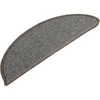 Berkfield Home Comfortable Carpet Stair Treads 15 pcs Grey 56x17x3 cm | Size: Medium