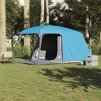 Berkfield Home Modern Camping Tent with Porch Dome 5-Person Blue Waterproof