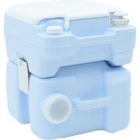 Berkfield Home Compact Camping loo light blue body+white lid NA NA NA