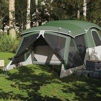 Berkfield Home Modern Camping Tent with Porch 4-Person Green Waterproof