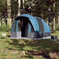 Berkfield Home Modern Camping Tent Tunnel 3-Person Blue Waterproof