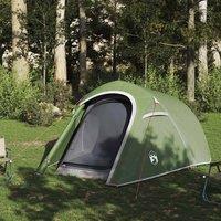 Berkfield Home Modern Camping Tent Tunnel 3-Person Green Waterproof