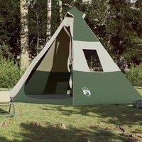 Berkfield Home Modern Camping Tent Tipi 7-Person Green Waterproof