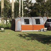 Berkfield Home Comfortable Car Tent 4-Person Grey & Orange Waterproof