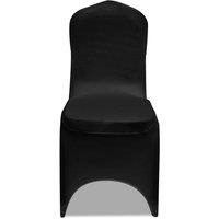 Berkfield Home Fabric Chair Cover Stretch Black 6 pcs