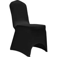 Berkfield Home Fabric Chair Cover Stretch Black 12 pcs