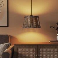 Berkfield Home Charming Ceiling Lamp Shade Brown 38x23 cm Wicker | Size: 38x23 cm