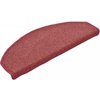 Berkfield Home Comfortable Carpet Stair Treads 15 pcs Red 65x24x4 cm | Size: Medium