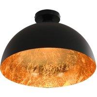 Berkfield Home Elegant Ceiling Lamps 2 pcs Black & Gold Semi-spherical E27