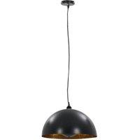 Berkfield Home Elegant Ceiling Lamps 2 pcs Black & Gold Semi-spherical 40 cm E27