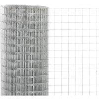 Berkfield Home Sturdy Chicken Wire Fence Galvanised Steel 25x0.5 m Silver