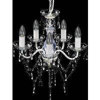 Berkfield Home Classic Chandelier 5 Bulbs Transparent in White