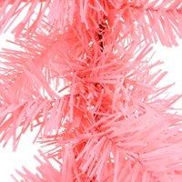 Berkfield Home Cosy Christmas Garland with LED Lights 5 m Pink
