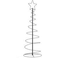 Berkfield Home Stunning Christmas Tree Light Cone 100 LEDs Warm White 150 cm in Black