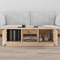 Berkfield Home Beautiful Coffee Table 100x50x35 cm Solid Wood Pine in Light Sand | Size: 100 x 50 x 35 cm