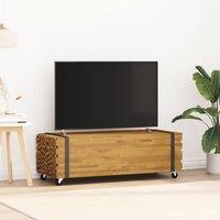 Berkfield Home Beautiful Coffee Table 110x45x35 cm Solid Wood Teak in Brown | Size: 110 x 45 x 35 cm