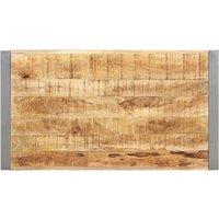 Berkfield Home Durable Coffee Table 110x60x40 cm Rough Mango Wood in Grey | Size: 110 x 60 x 40 cm