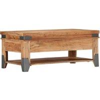 Berkfield Home Stunning Coffee Table 110x52x45 cm Solid Acacia Wood in Brown | Size: 110 x 52 x 45 cm