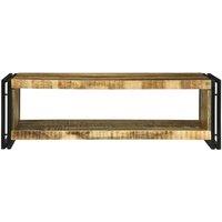 Berkfield Home Beautiful Coffee Table 120x50x38 cm Solid Rough Wood Mango in Brown | Size: 120 x 50 x 38 cm