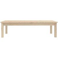 Berkfield Home Beautiful Coffee Table 110x50x30 cm Solid Wood Pine in Light Tan | Size: 110 x 50 x 30 cm