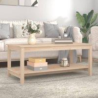 Berkfield Home Beautiful Coffee Table 110x55x45 cm Solid Wood Pine in Light Tan | Size: 110 x 55 x 45 cm