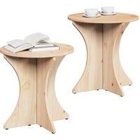 Berkfield Home Traditional Coffee Table 2 pcs Natural Solid pine wood in Light Tan