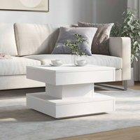 Berkfield Home Modern Coffee Table 360-Degree Rotatable White 50x50x34.5 cm
