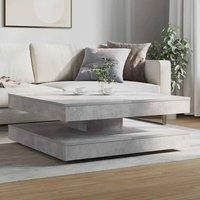 Berkfield Home Modern Coffee Table 360-Degree Rotatable Concrete Grey 90x90x34.5 cm