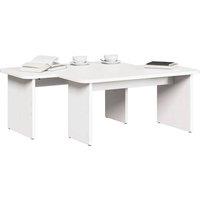 Berkfield Home Decorative Coffee Table 2 pcs White Solid pine wood