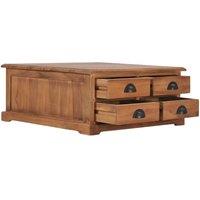 Berkfield Home Decorative Coffee Table 68x68x30 cm Solid Teak Wood in Brown | Size: 68 x 68 x 30 cm