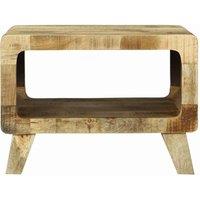 Berkfield Home Decorative Coffee Table 50x50x35 cm Solid Rough Wood Mango in Brown | Size: 50 x 50 x 35 cm