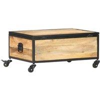 Berkfield Home Beautiful Coffee Table 70x50x33 cm Solid Mango Wood in Brown | Size: 70 x 50 x 33 cm
