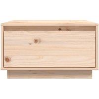 Berkfield Home Decorative Coffee Table 55x56x32 cm Solid Wood Pine in Light Tan | Size: 55 x 56 x 32 cm